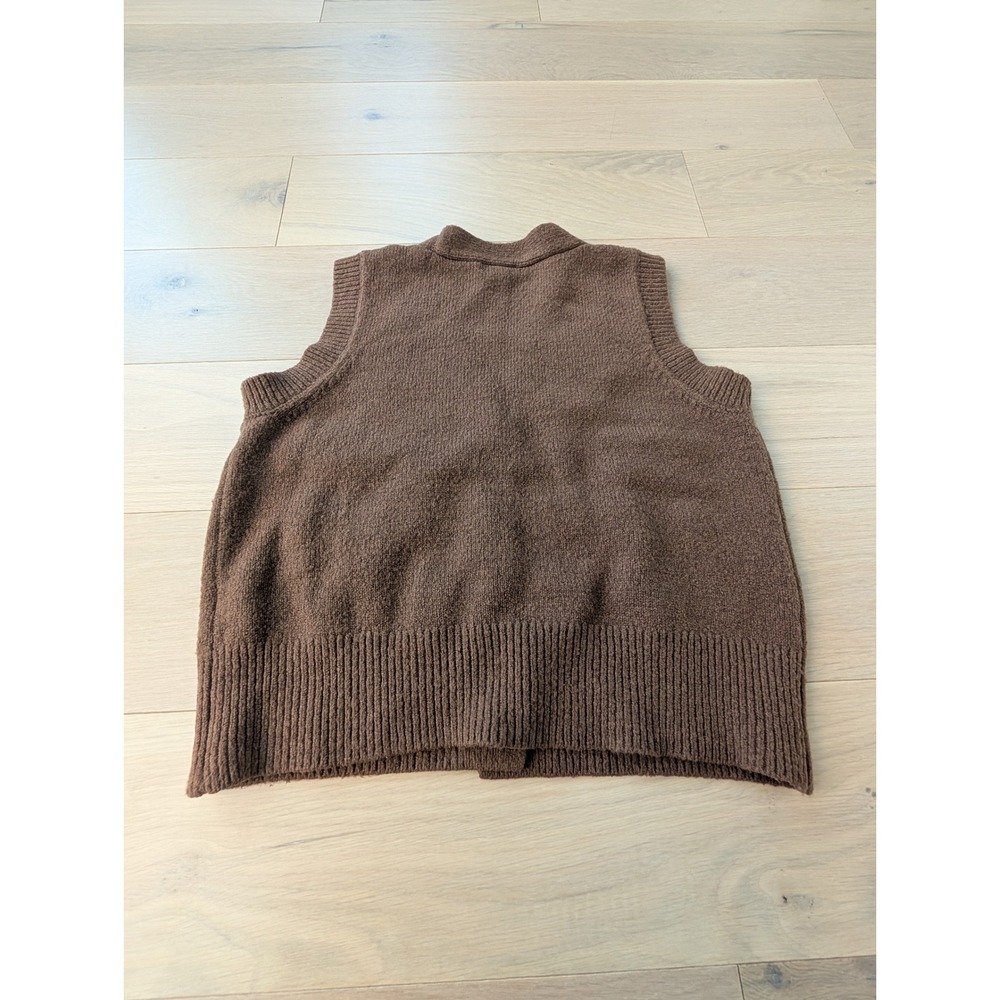 Jessica Simpson Brown 3D Floral Knit Sweater Vest S Cottagecore - Picture 5 of 9